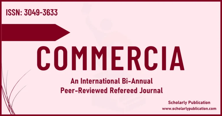 Featured image for commercia Journal of commerce and management by Scholarly Publication